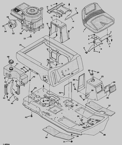 Body Chassis Diagram and Parts List for 30560E  Briggs and Stratton Lawn Tractor